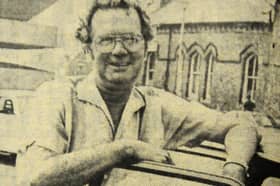 Cabbie Dan Ford who was happy to wear shorts on holiday but not at work.