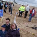It was a bracing day in 2004 when this sandcastle building competition was held and Greenfield School won it.