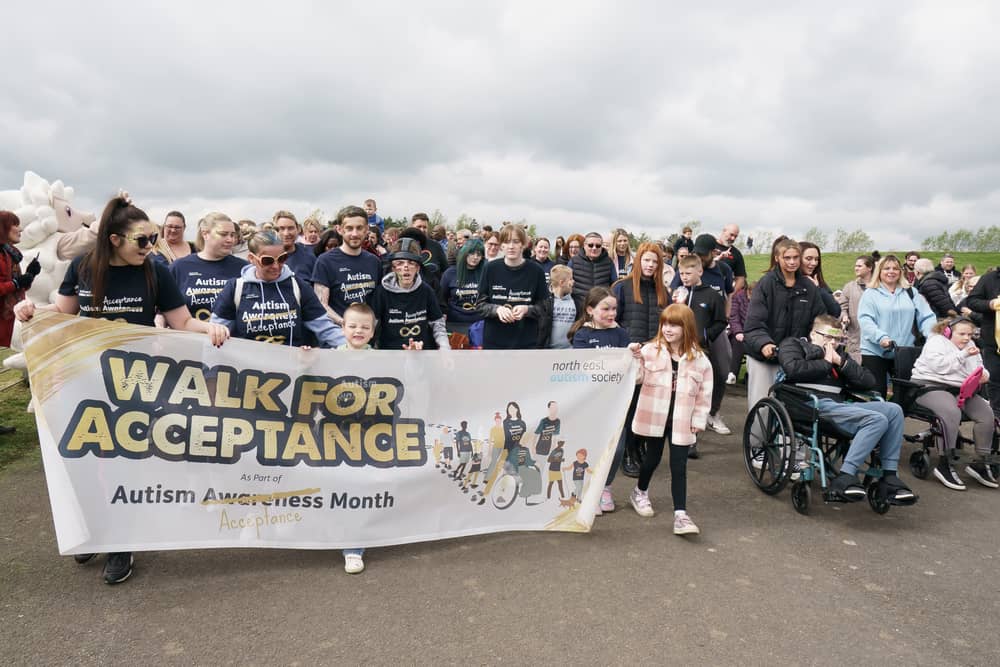 Families at the start of the Walk for Acceptance