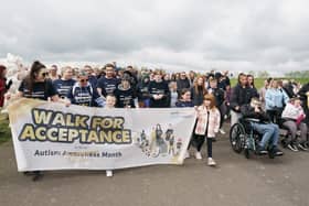 Families at the start of the Walk for Acceptance