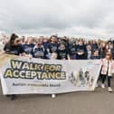 Families at the start of the Walk for Acceptance