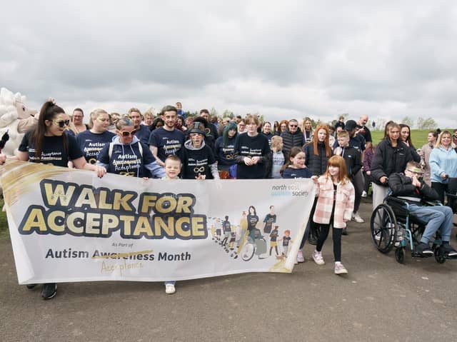 Families at the start of the Walk for Acceptance
