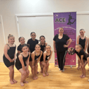Brooke Kirkley (middle) with dance students at the ACE Academy of Dance.