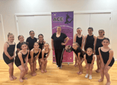 Brooke Kirkley (middle) with dance students at the ACE Academy of Dance.