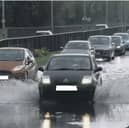 A back-up of cars as drivers tried to negotiate the 2017 Spring flash floods.