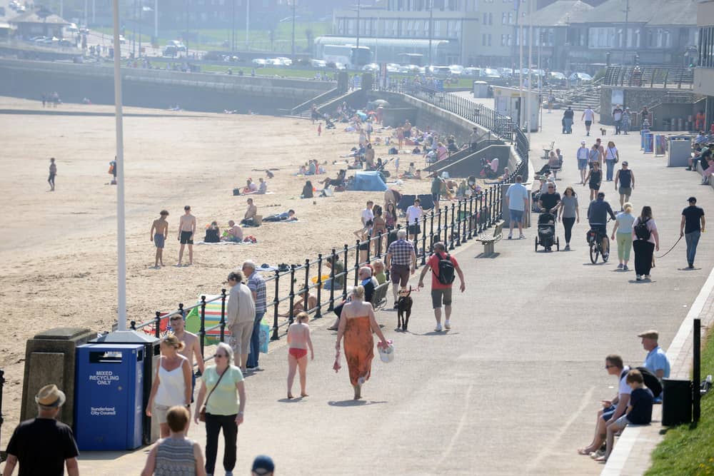 A small number of North East beaches have a blue flag award
