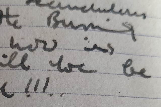 An extract from Leonard's diaries when he speaks of his hopes of being demobbed soon.
It would be 1946 before he would return home.