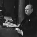  Prime Minister of Great Britain Winston Churchill  makes his VE Day Broadcast to the world on May 8, 1945.