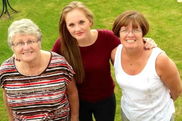 The three birthday girls pictured on their big day in 2020.