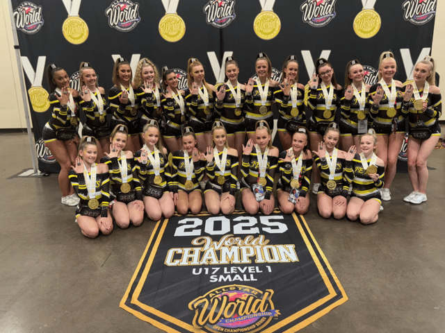 South Tyneside JETS Cheerleading were crowned world champion at the Allstar World Championships in Florida.