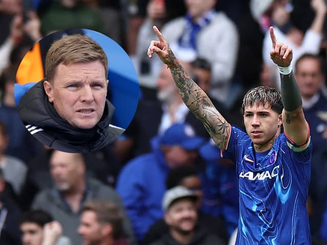 Eddie Howe reacts to Chelsea beating Liverpool. 