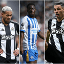 Joelinton, Yankuba Minteh and Fabian Schar
