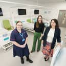 (Left to right)Rachel Boyd, SACT Clinical Educator at South Tyneside and Sunderland NHS Foundation Trust, Lynsey Robson, Oncology Nurse Consultant at the NHS Foundation Trust and Karen Humphreys, Senior Lecturer at the University of Sunderland and SACT programme leader.   
