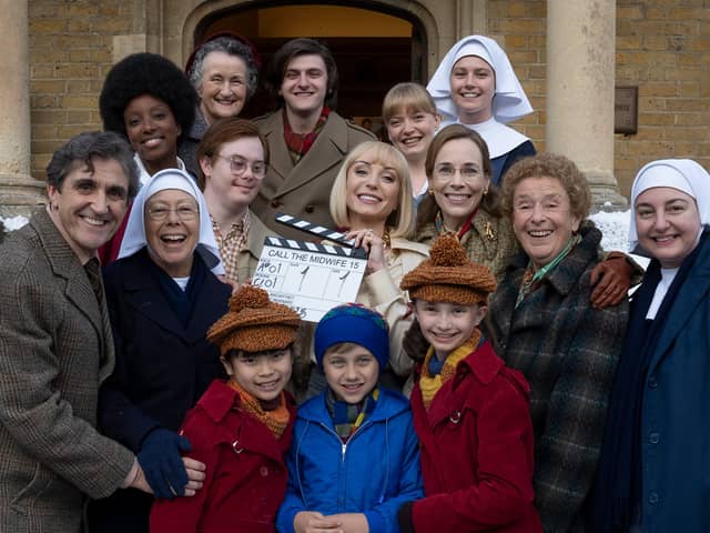 Call the Midwife cast on set of 2025 Christmas special
