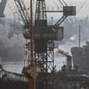 Freighters bring cargoes of iron ore to the cranes on the River Tyne, at South Shields in 1970.
Photo By RDImages/Epics/Getty Images)
