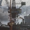 Freighters bring cargoes of iron ore to the cranes on the River Tyne, at South Shields in 1970.
Photo By RDImages/Epics/Getty Images)