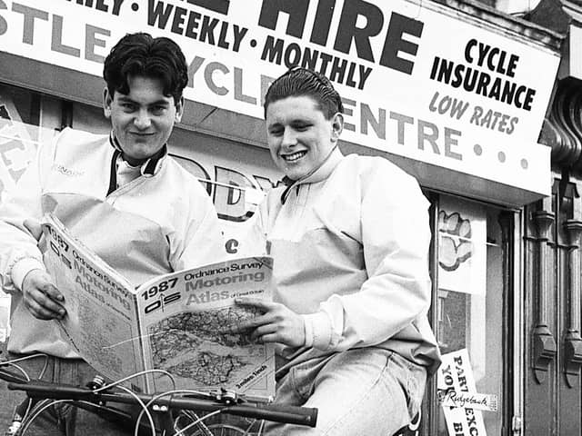 Mapping their route in 1989 were Nick Connor (right) of East Boldon and Andrew Pearson (left) of Sunderland.