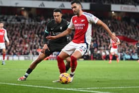 Mikel Merino in action against Liverpool. 