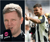 Bruno Guimaraes and Eddie Howe