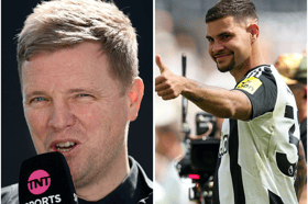 Bruno Guimaraes and Eddie Howe
