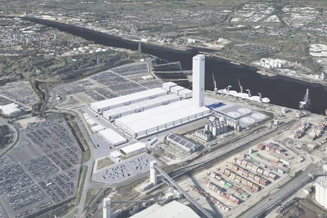 A CGI of the proposed facility at the Port of Tyne.