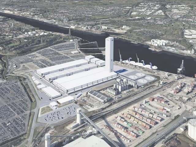 A CGI of the proposed facility at the Port of Tyne.