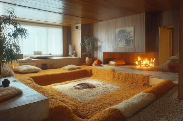 Shag carpets and sunken floors were particularly popular during the 1970s