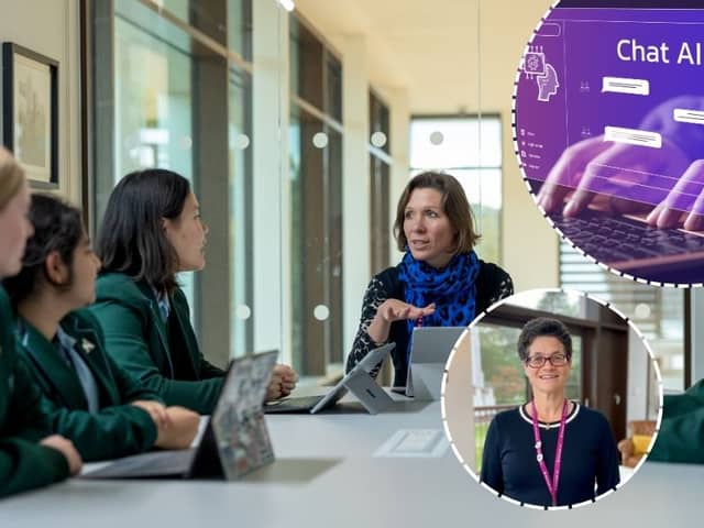 Downe House School's Jane Basnett says educators have a role to play in making sure pupils get accurate info on AI