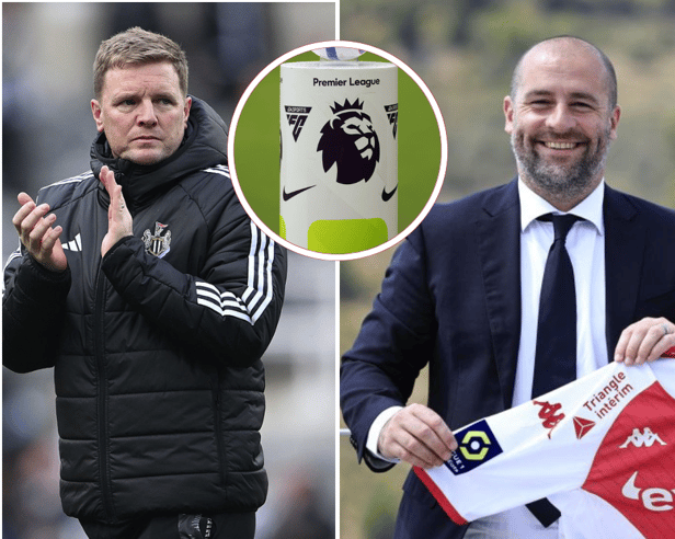 Newcastle United head coach Eddie Howe and sporting director Paul Mitchell