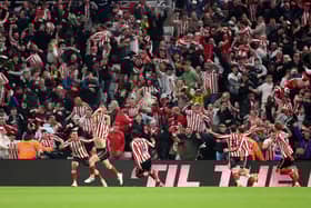 Dan Ballard sends the Stadium of Light into raptures. Cr: Getty Images.