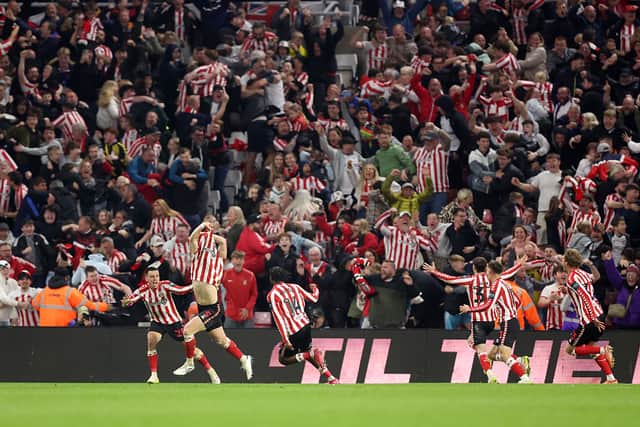 Dan Ballard sends the Stadium of Light into raptures. Cr: Getty Images.