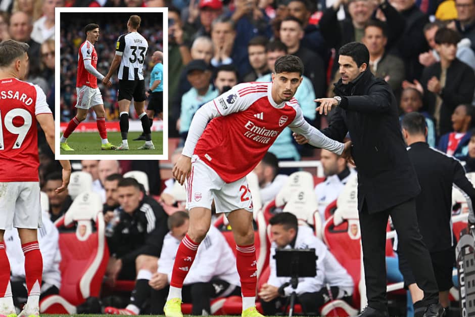 Mikel Arteta and Kai Havertz
