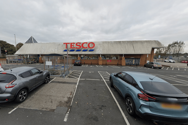 A Jarrow man was caught drink driving after he parked across two bays at Tesco.