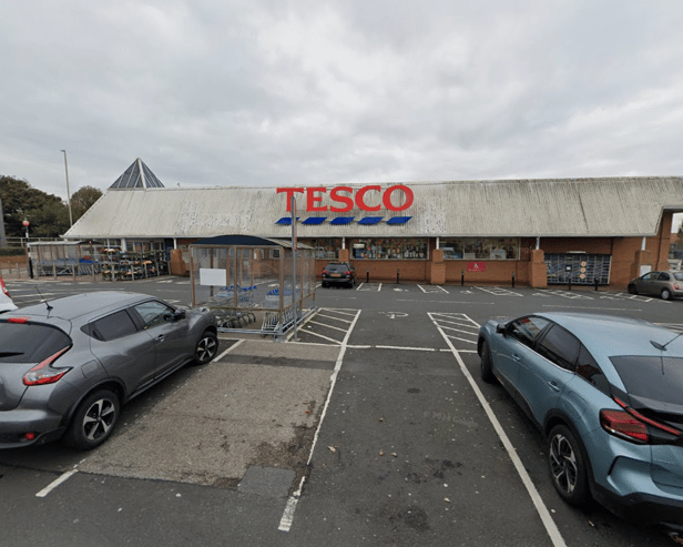 A Jarrow man was caught drink driving after he parked across two bays at Tesco.