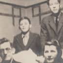 Eric with his parents Pat and Ella Moyse in Cleadon Estate, and his older brother Alan.