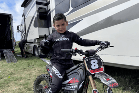 Pedro Pavlov is a seven-year-old stunt bike rider as part of Planet Circus OMG.