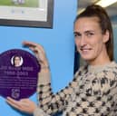 Jill Scott at her former school, Monkwearmouth Academy. Her name has been included in the possible England line-up.