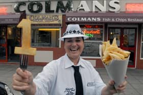 Frances Ord was pictured with her award winning chips at Colmans in a cheery reminder from 2008.