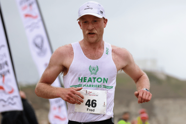 Fred Davies, of the Heaton Harriers, won the men's race - bringing home a new course record in the process.