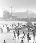 A packed beach in August 1975