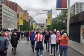 Sunderland fans arriving at Wembley