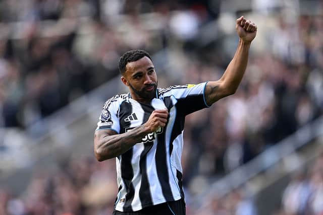 Callum Wilson of Newcastle United acknowledges the fans, after his last game for the team, following the Premier League match between Newcastle United FC and Everton FC at St James' Park on May 25, 2025 in Newcastle upon Tyne, England. (Photo by Stu Forster/Getty Images)