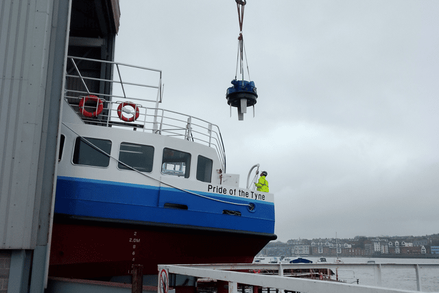 The Pride of the Tyne had its engine removed for essential maintenance ahead of the busy summer period.