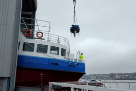 The Pride of the Tyne had its engine removed for essential maintenance ahead of the busy summer period.