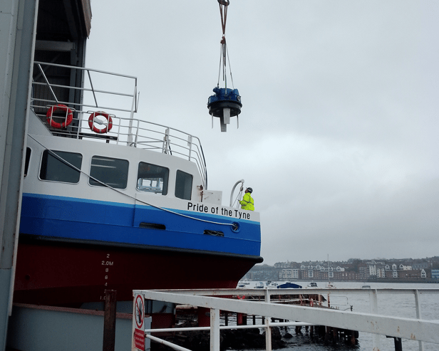 The Pride of the Tyne had its engine removed for essential maintenance ahead of the busy summer period.
