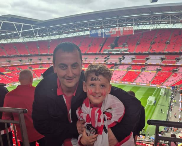 Brian Soulsby with son Ben, 10