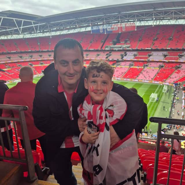 Brian Soulsby with son Ben, 10