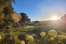 The gorgeous gardens of the Lord Crewe Arms.