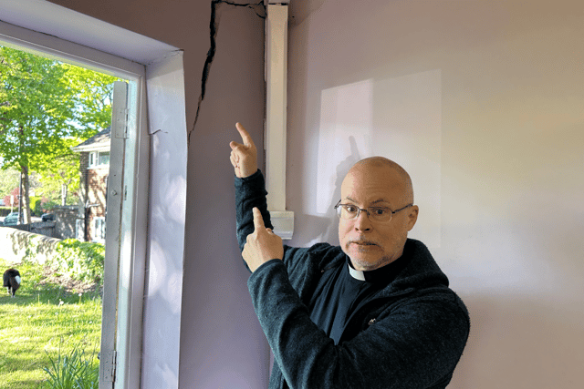 Rev Paul Barker is set to take on the Blaydon Race to raise money for essential structure repairs to St Nicholas Church Hall, in West Boldon.
