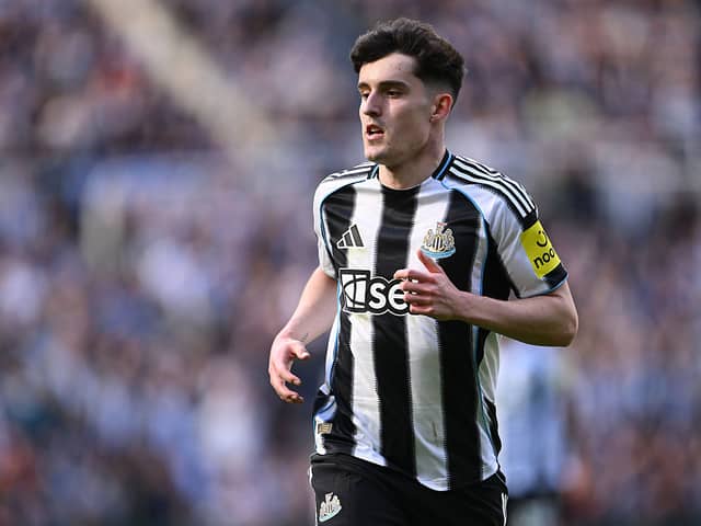 Tino Livramento in action for Newcastle United. 